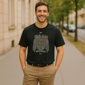 Nike Men's Dri-Fit Lebron James for Greatness Graphic Shirt Multicolor Lion Tee